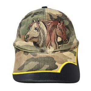 Horse Strapback Baseball Cap Multi One Size Adjustable Embroidered Best Vina